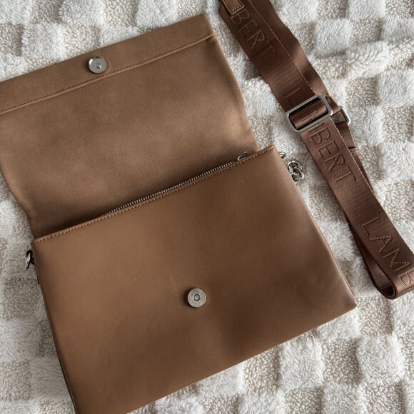 LAMBERT | The Victoria - 3-In-1 Metro Vegan Microsuede Handbag | Brown - Picture 14 of 14